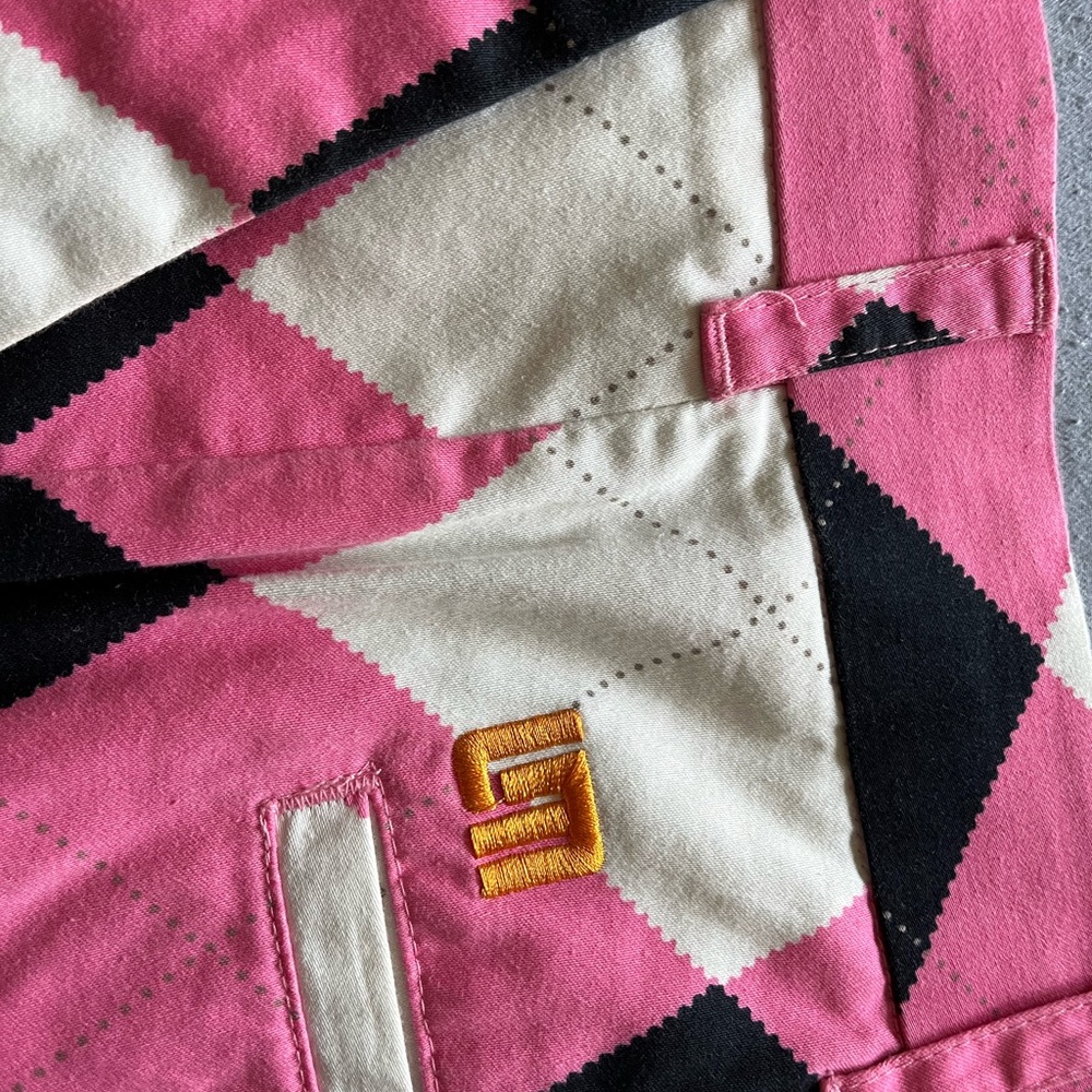 Pink and Black Argyle Pants